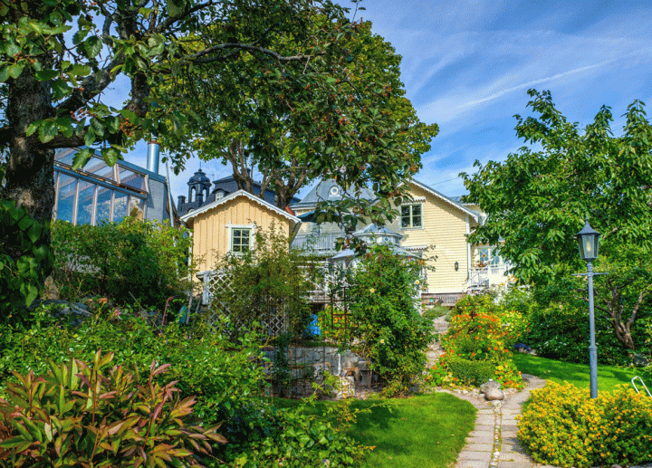 Wandelen op het Zweedse eiland Vaxholm