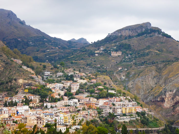 Het dorp Taormina Sicilië