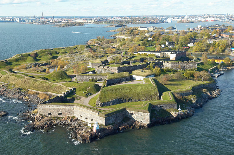 Het forteneiland Suomenlinna in Helsinki Finland