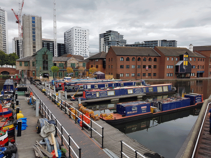 De kanalen van Birmingham Engeland