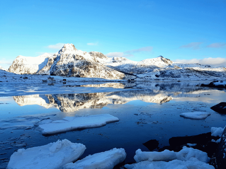 Winterse eilandengroep de Lofoten