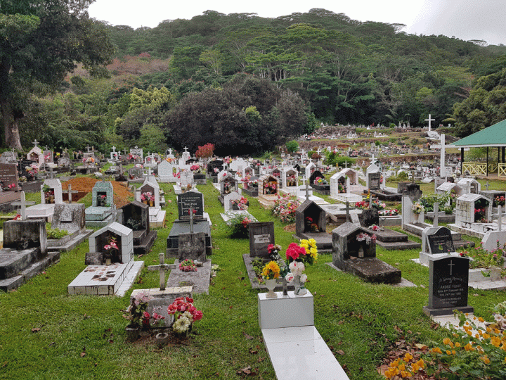 Begraafplaats La Digue Seychellen