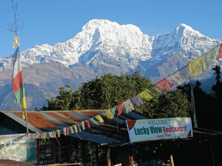 Lucky view restaurant Annapurna circuit